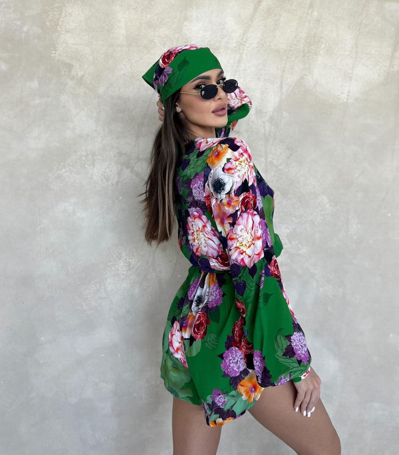 Tutina Rio 🇧🇷 in raso con manica lunga + bandana