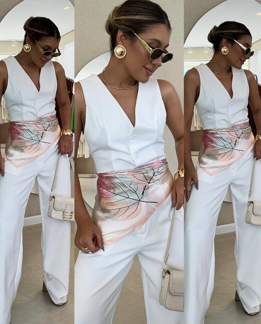 Set CAROL Gilet e pantaloni in coordinato con camicia bianca in omaggio